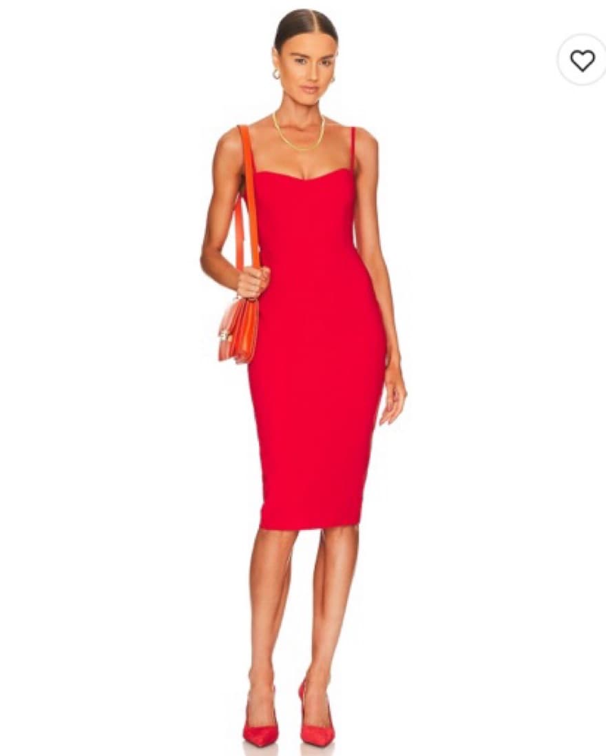 Midi Red Revolve Dress - Image 1