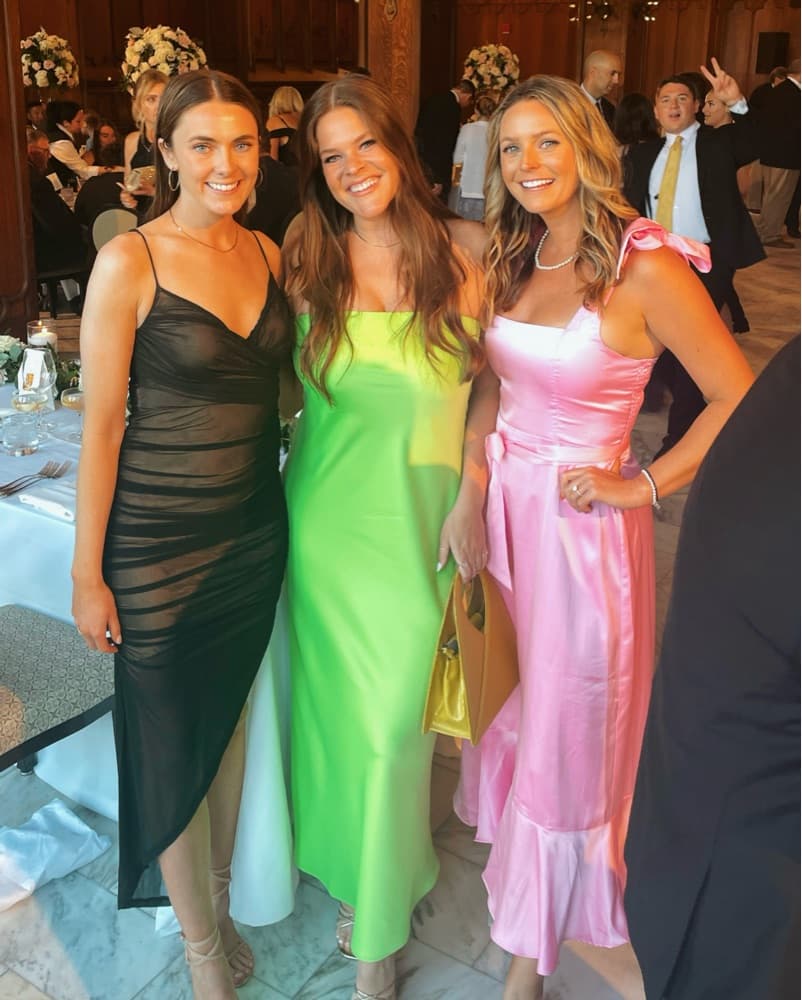 WAYF lime Green Bias Strapless Gown - Image 2