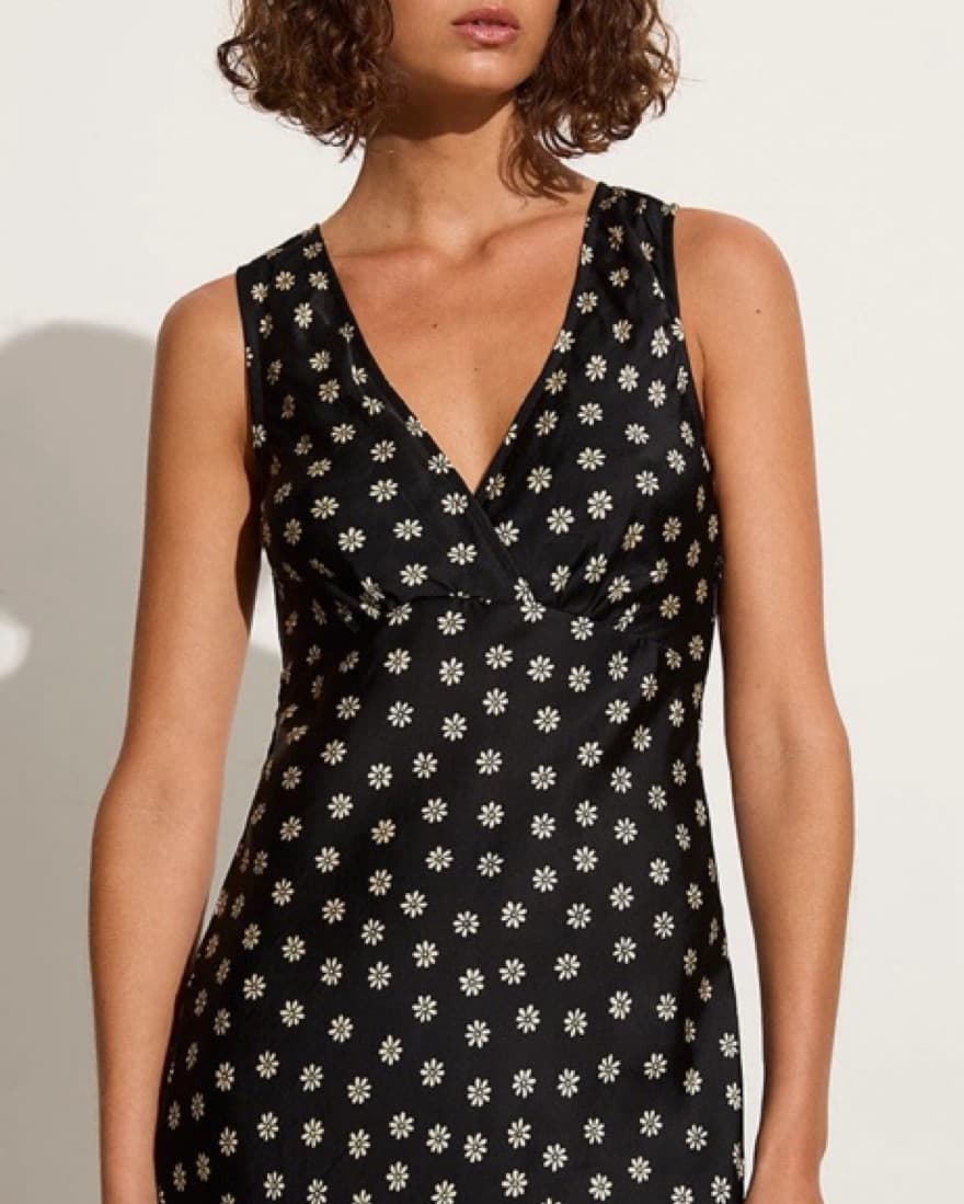 Faithfull The Brand Black Floral Dress - Image 4
