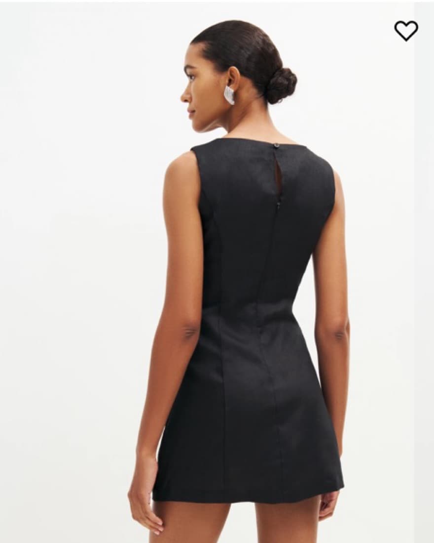 Black Linen Citron Dress - Image 3