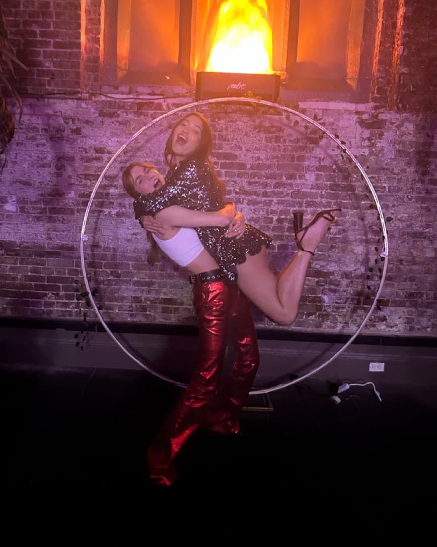 Retrofete Red Lynx Leather Shimmer Pant - Image 1