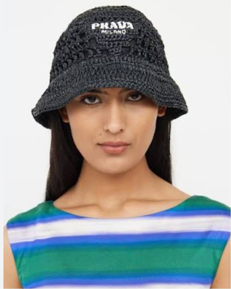 Prada Black Crotchet Hat - Image 3