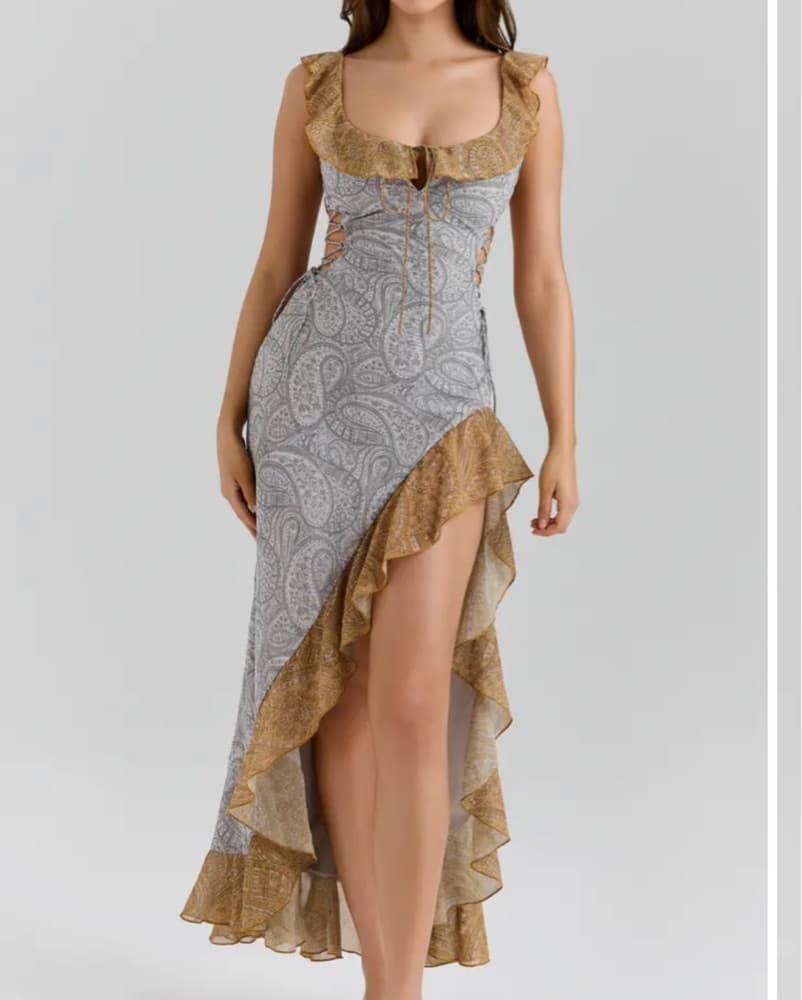 Aloura Georgette Ruffle Dress - Image 4