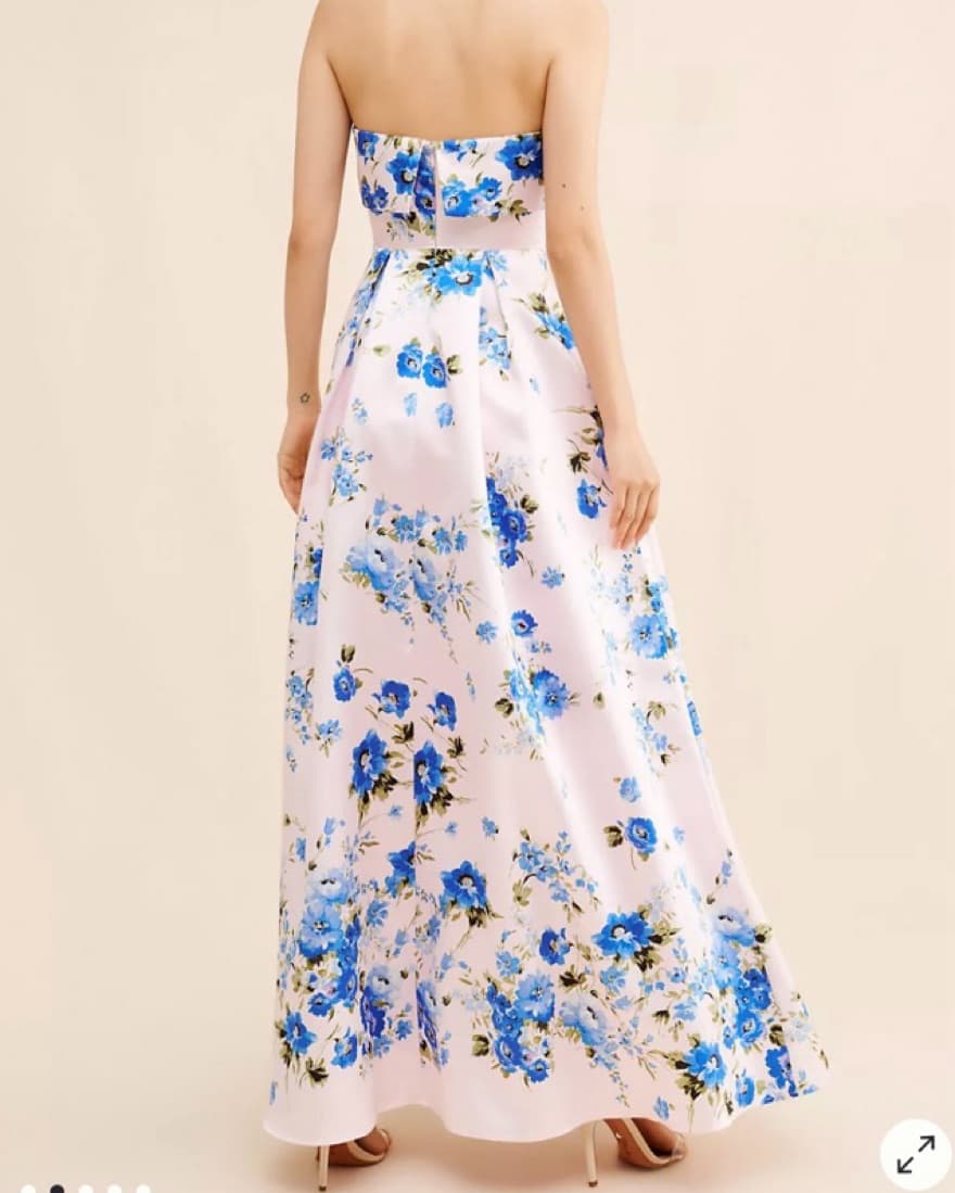 If By Sea Strapless Floral Gown - Image 2