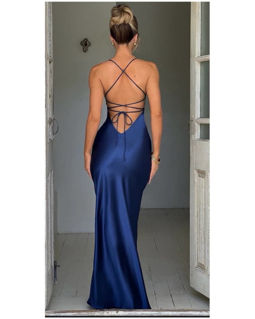 Malika Maxi Dress Navy - Image 2