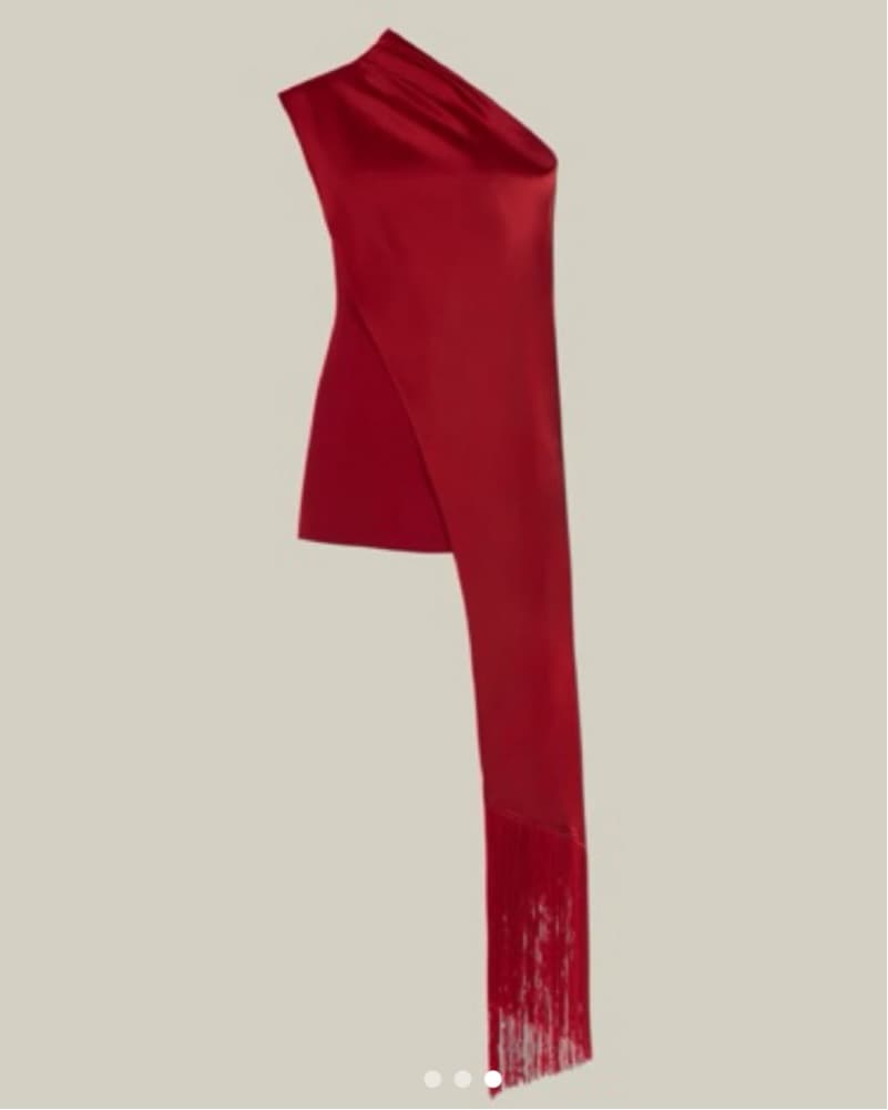 Taller Marmo Mini Berenson Dress In Ruby - Image 4