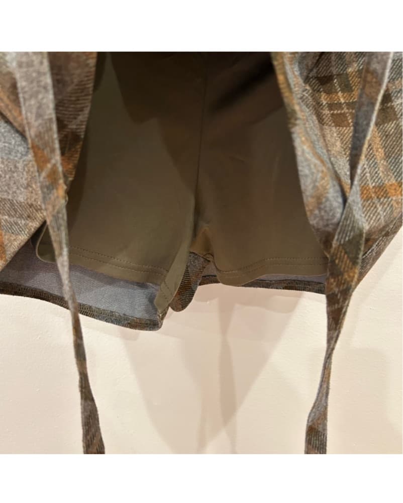 A Line Plaid Skort  - Image 5
