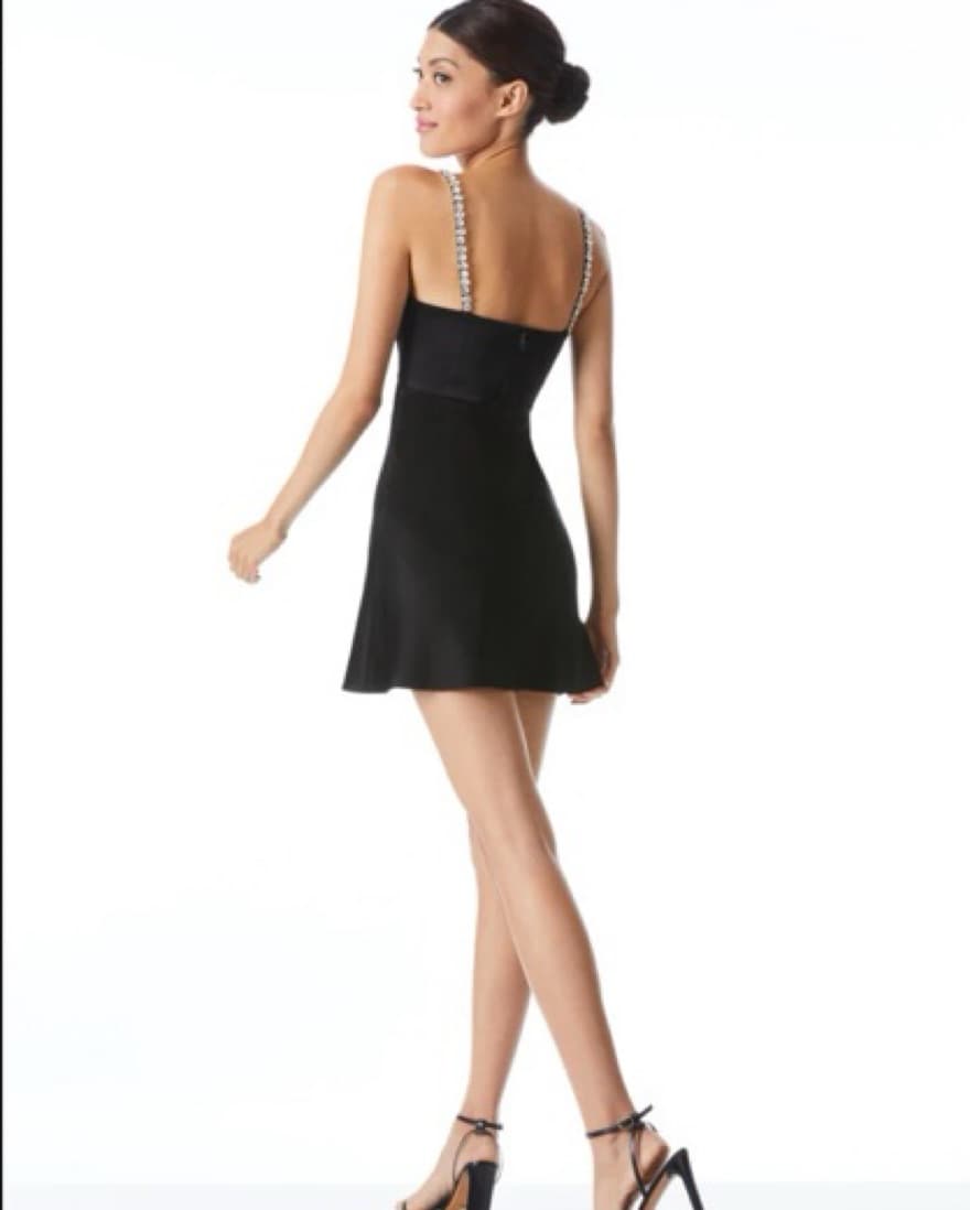 ALICE + OLIVIA  Sutton Black Mini Dress - Image 2
