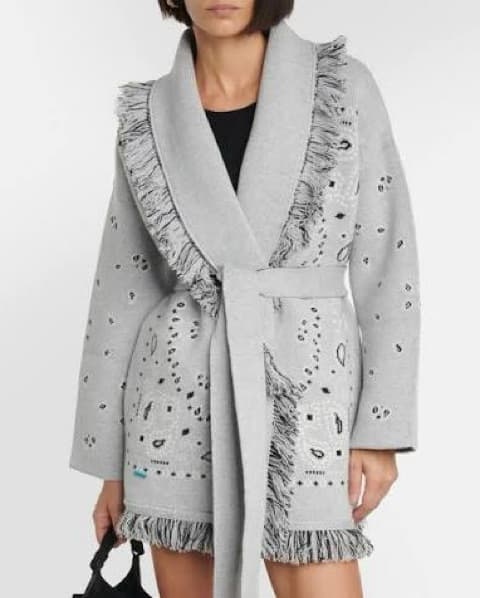 Alanui gray Bandana Cardigan - Image 1