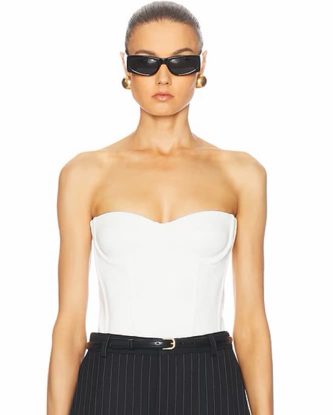 WARDROBE NYC White Bustier Corset - Image 1