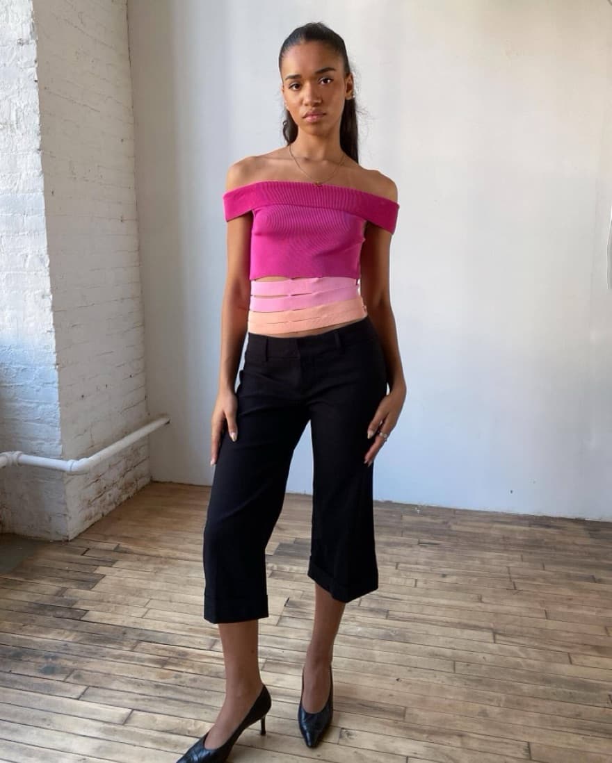 Miss Sixty Cut Out Off The Shoulder Top - Image 4