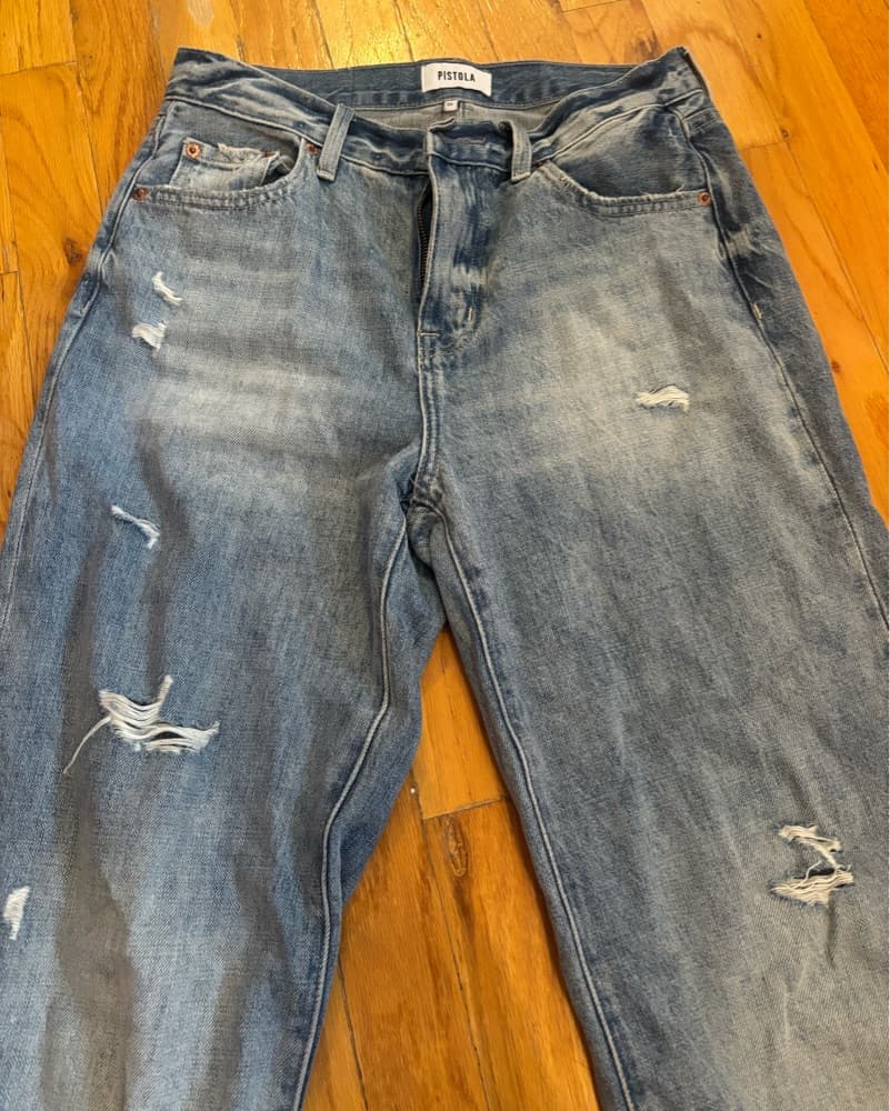 Distressed High-Rise Pistola Jeans - Image 2