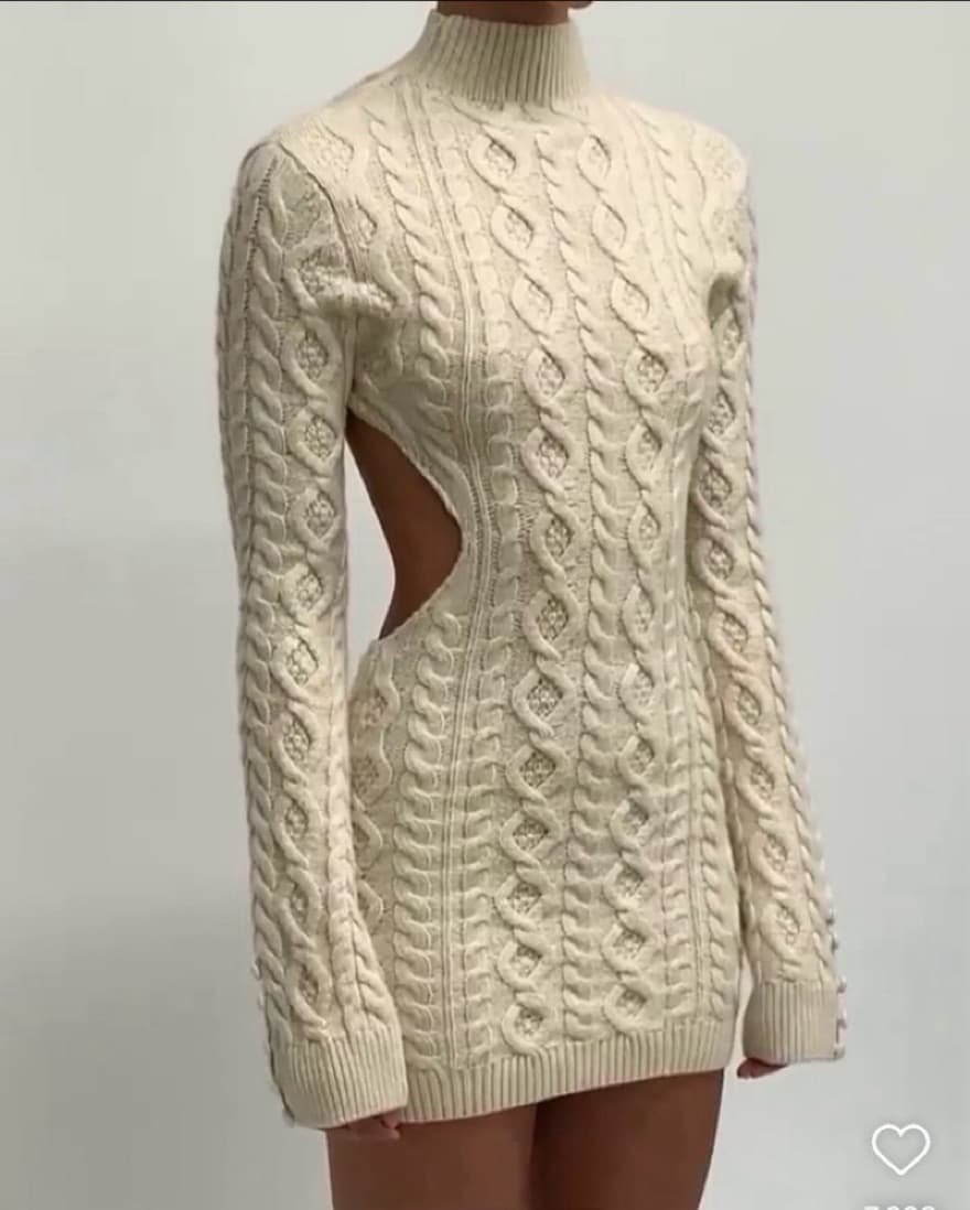 Danielle Guizo cable knit Backless Dress - Image 1