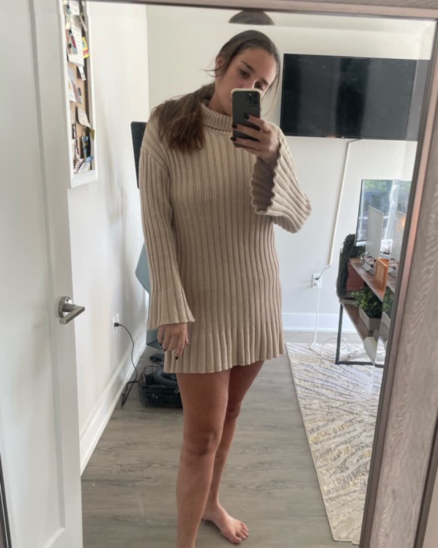 Bell Sleeve Sweater Dress - Image 2