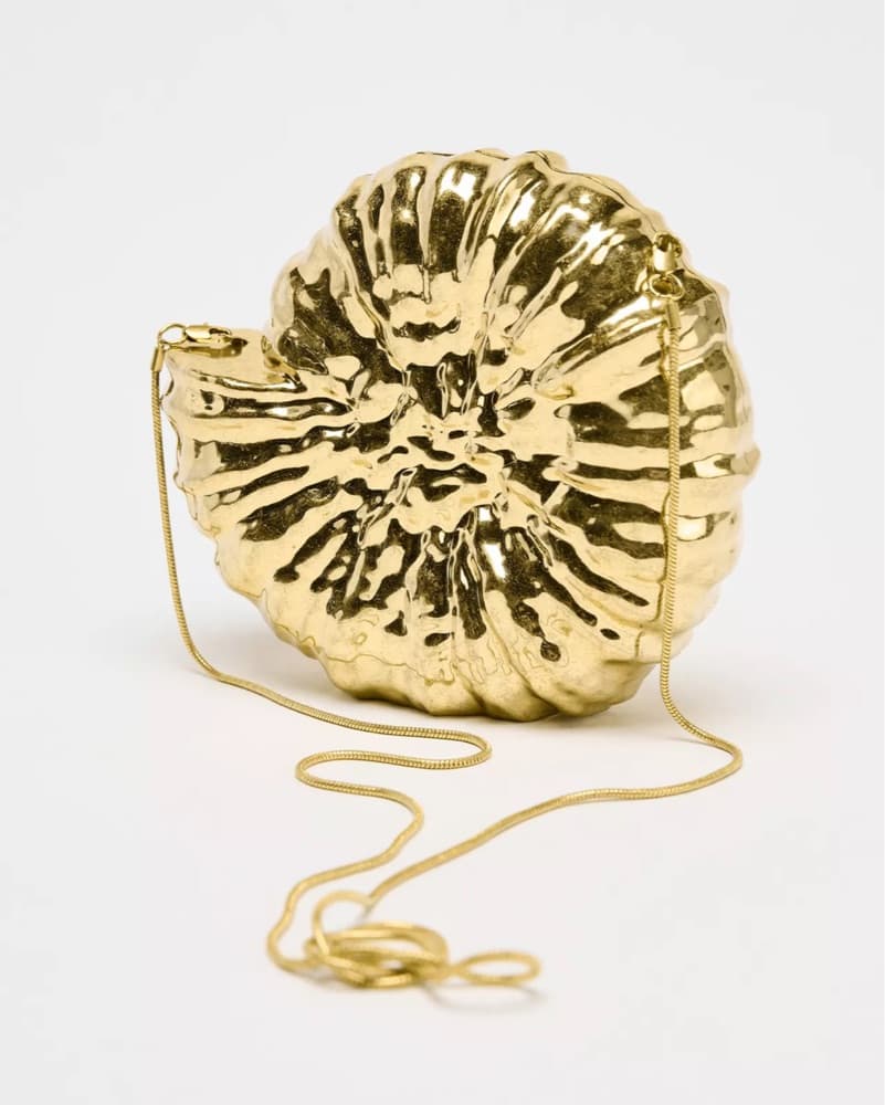 Gold Shell Clutch - Image 1