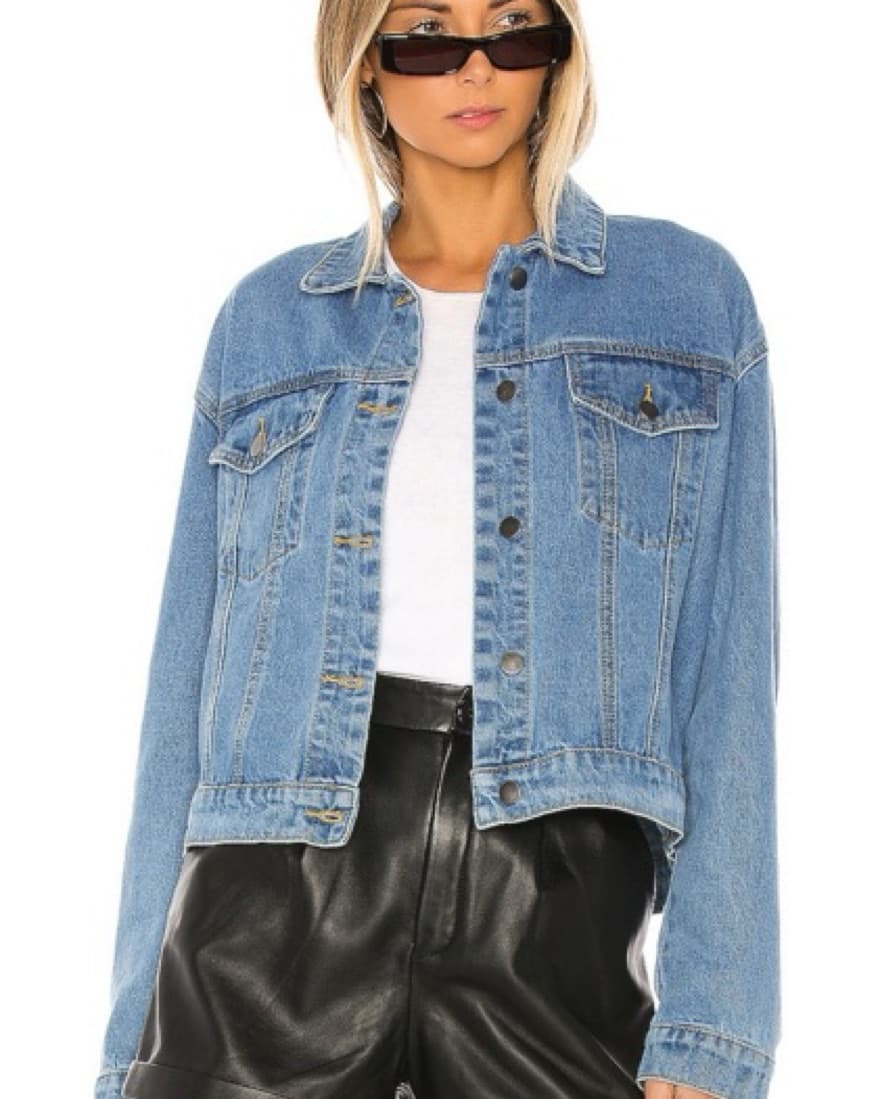 Raya Rhinestone Fringe Denim Jacket - Image 3
