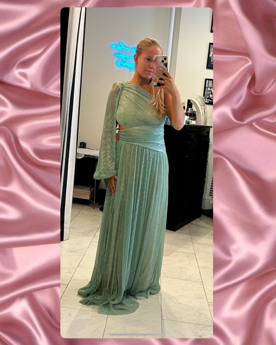 Sparkly Sage Evening Gown! - Image 2