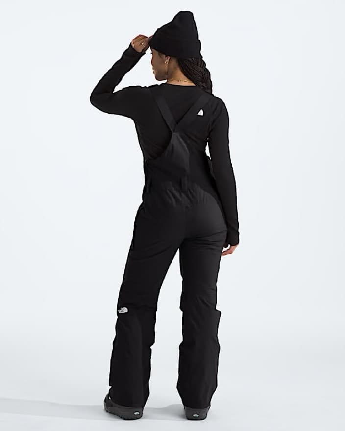 Black North Face Insulated Ski Bibs - Image 1