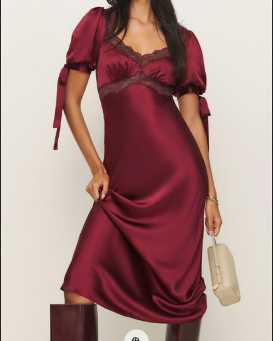 Reformation Stella Silk Dress - Image 2