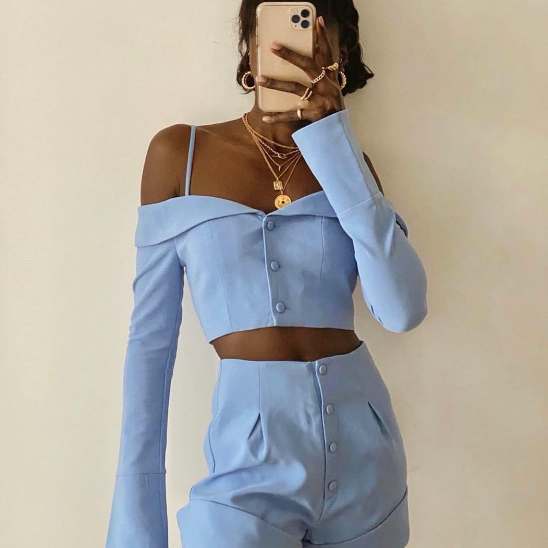 Camila Coelho Paulina Top In Blue  - Image 1