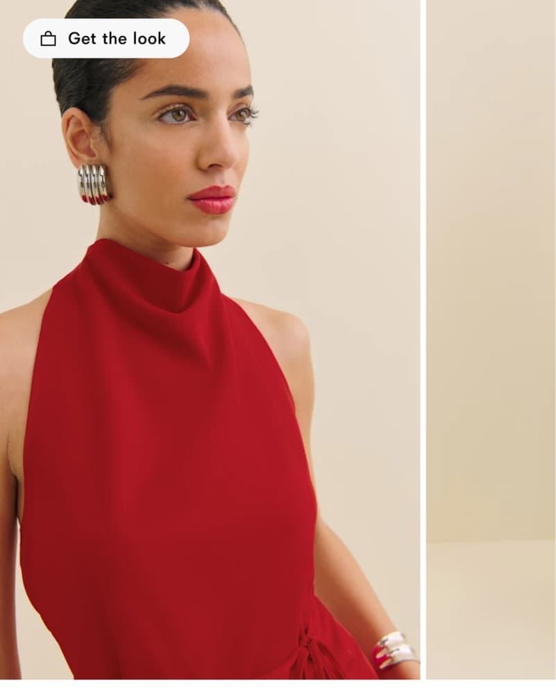 Reformation Red Halter Top - Image 3