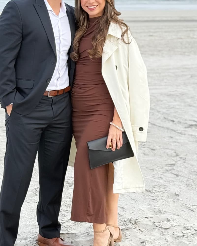 Zara, Long Brown Dress - Image 2