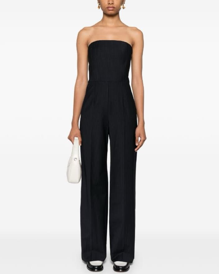 BA&SH Phoebe Pinstrip Jumpsuit - Image 1