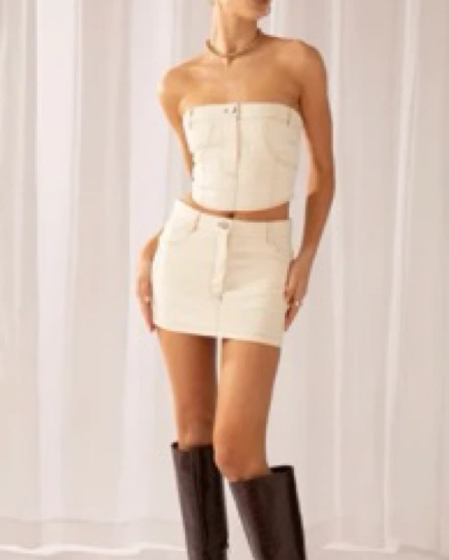 Pepper Mayo Cream Skirt Set - Image 2