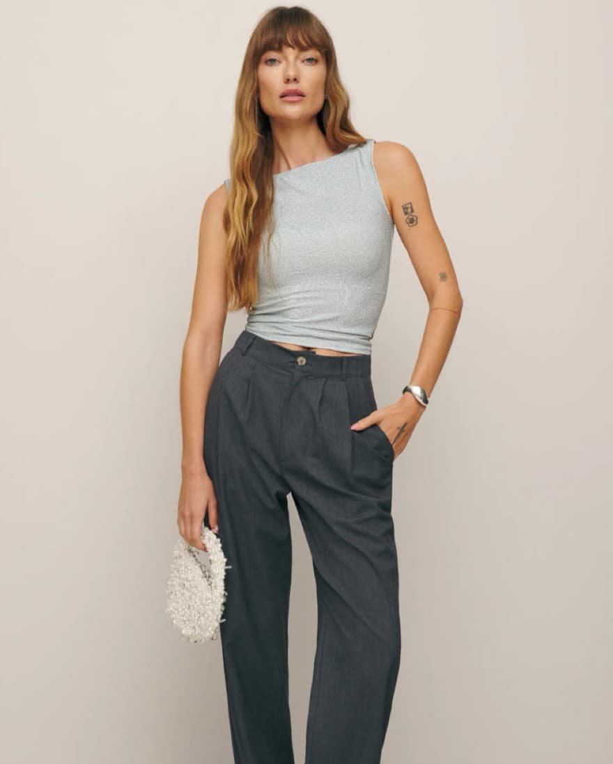 Refomation Silver Dusk Knit Top - Image 2