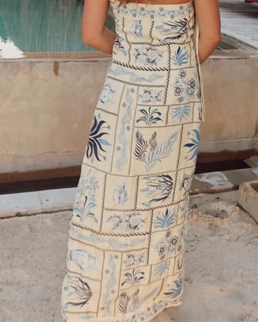 Agua By Agua Bendita Blue Wrap Maxi  - Image 3