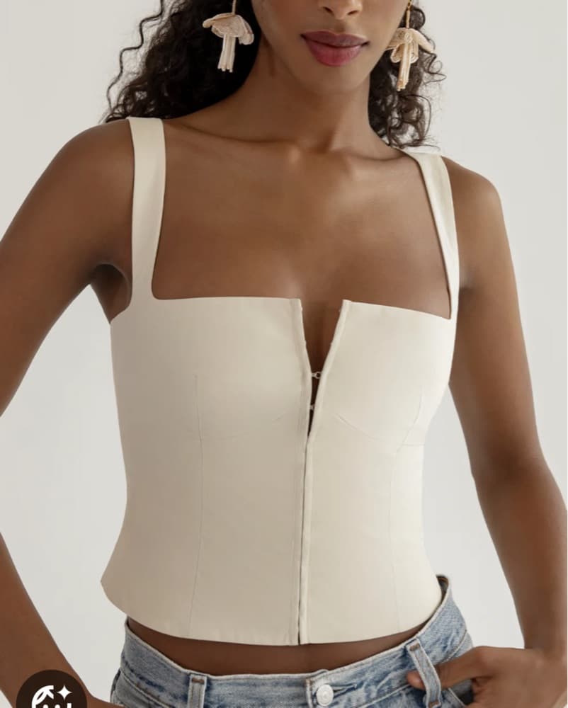 Orseund Iris Minimal Bustier Cream - Image 1