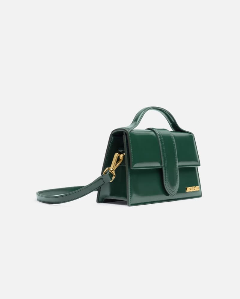 Iconic Jacquemus Forest Green Leather Tote - Image 3