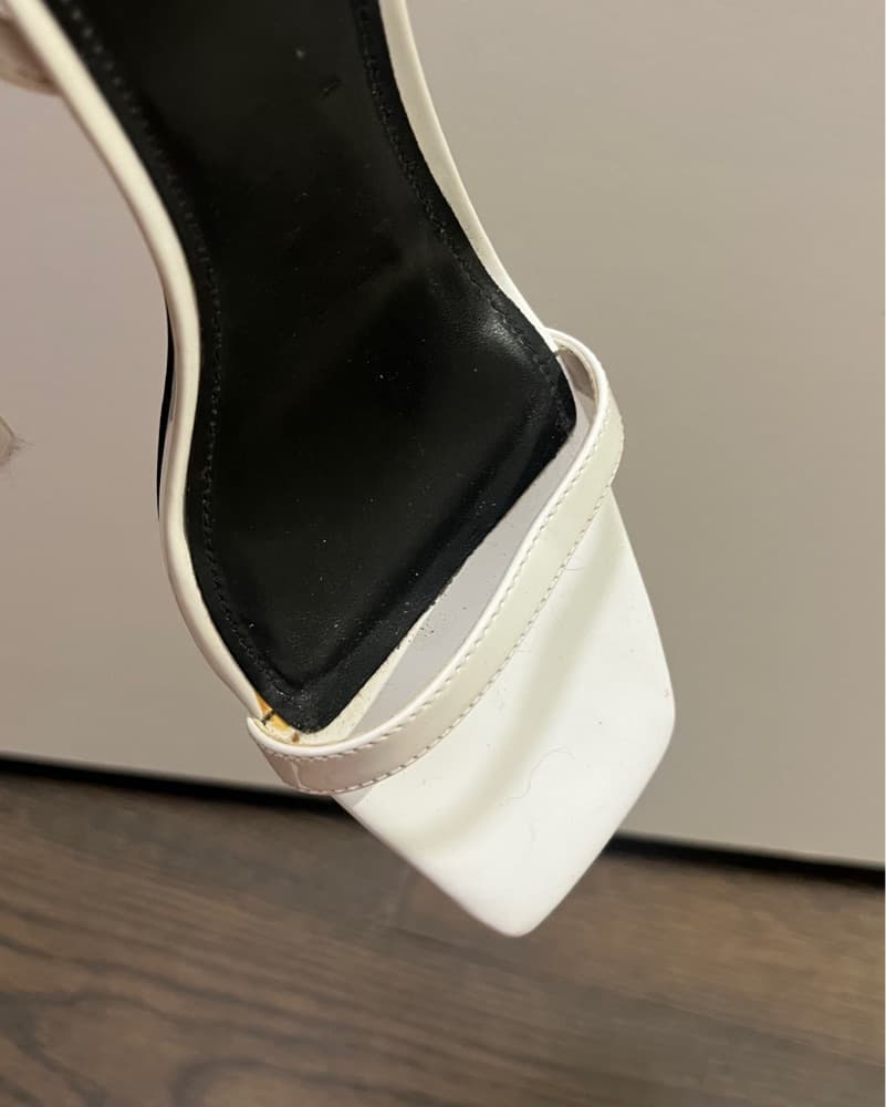 Nine West Ankle Strap Heel Patent White - Image 3