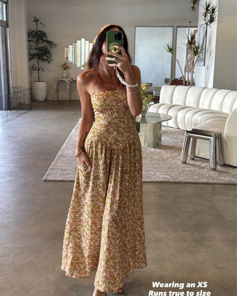 Vibrant Floral Midi Dress - Image 1