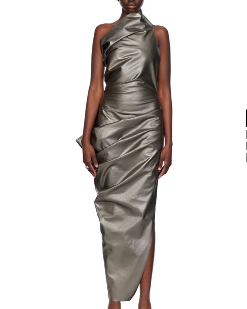 Rick Owens Gunmetal Walrus Maxi Dress - Image 1