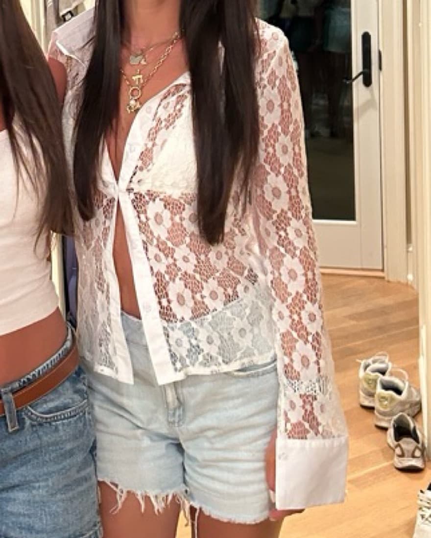 Lace Button Down - Image 2