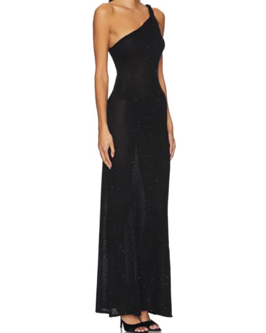 Black Sparkly Maxi Dress - Image 3