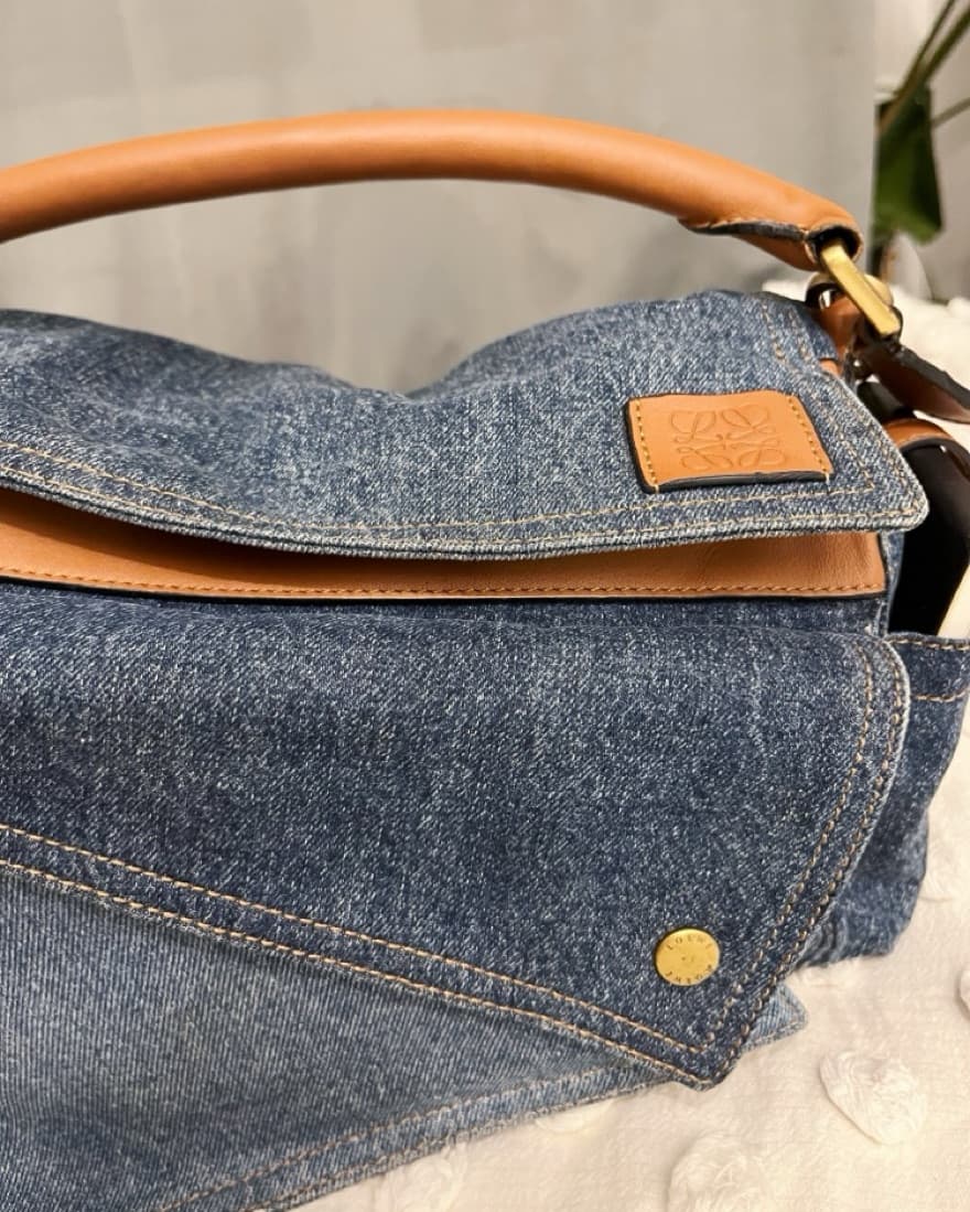 Loewe Puzzle Bag Patchwork Denim Leather - Image 4