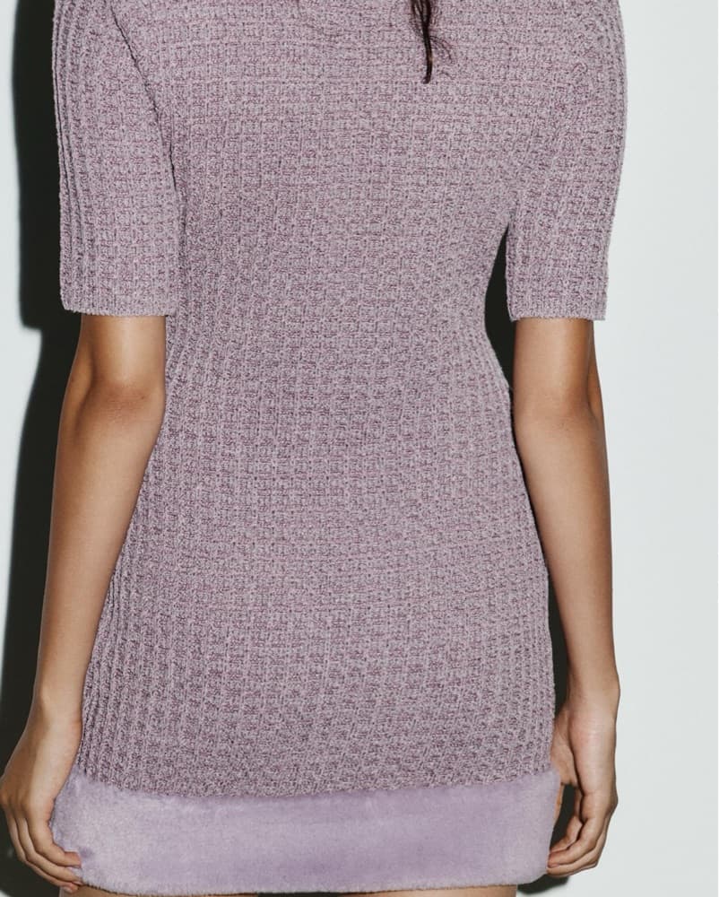 Cozy Lilac Sweater Dress - Image 2