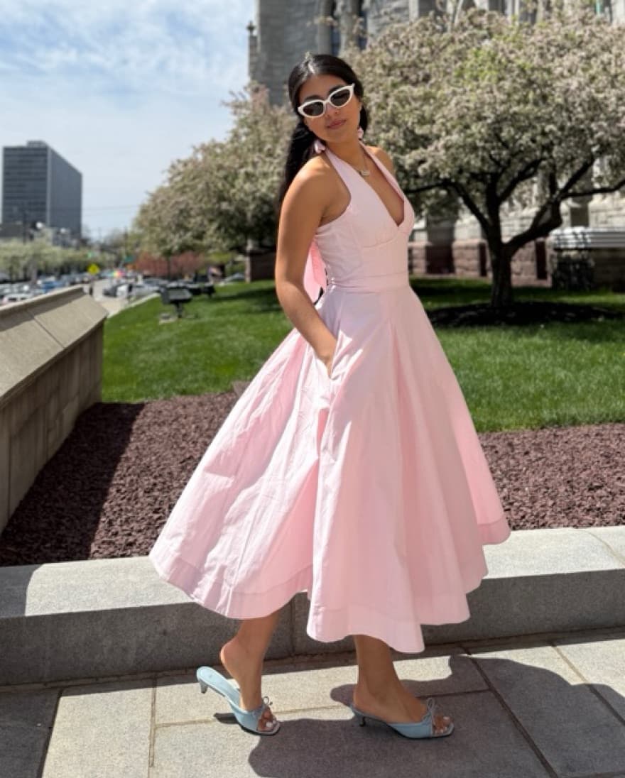 House Of Cb Allena Pink Midi Dress - Image 3