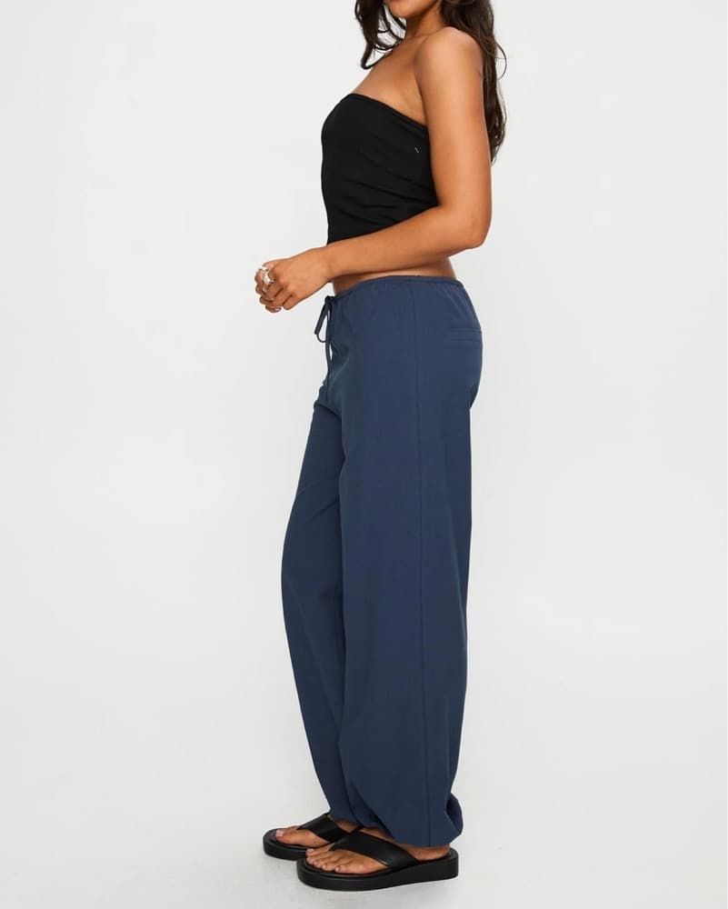 Navy Linen Pants - Image 2