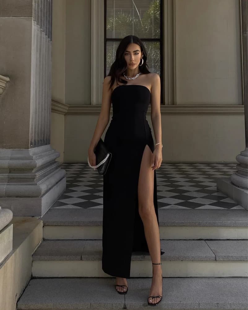 Black Strapless Dress  - Image 2