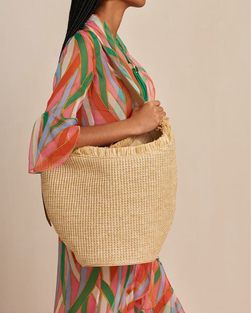 Cult Gaia Odette Raffia Tote Bag  - Image 1