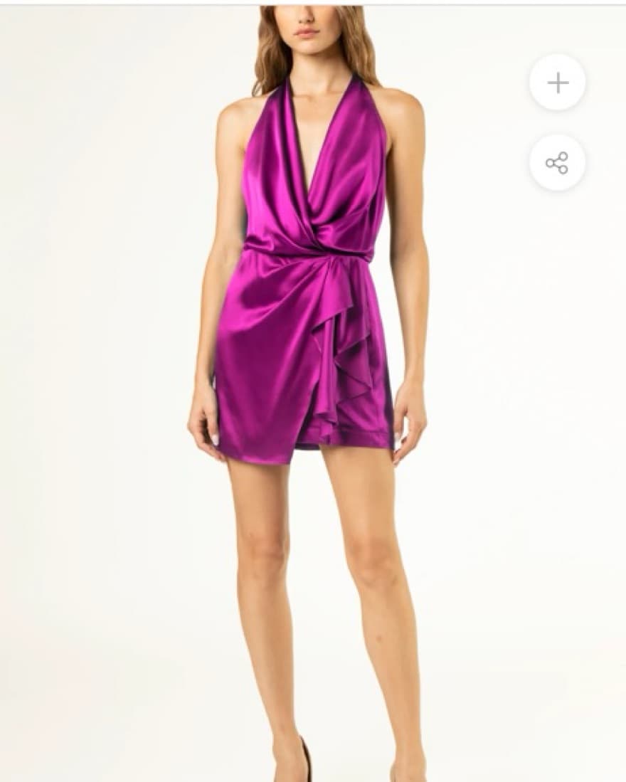 Michelle Mason Silk Mini Halter Dress - Image 3