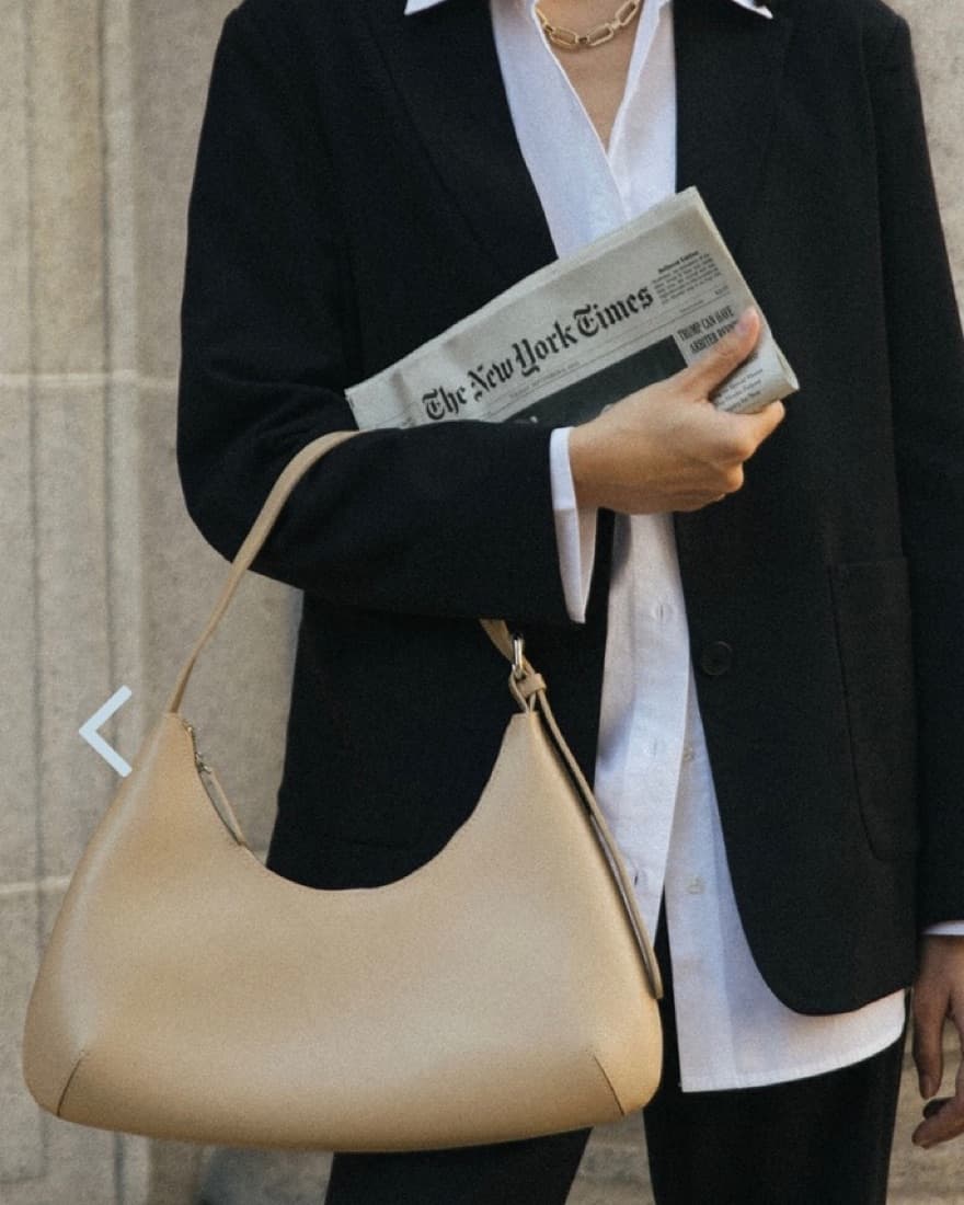 Oak + Fort Small Rounded Shoulder Bag - Image 5