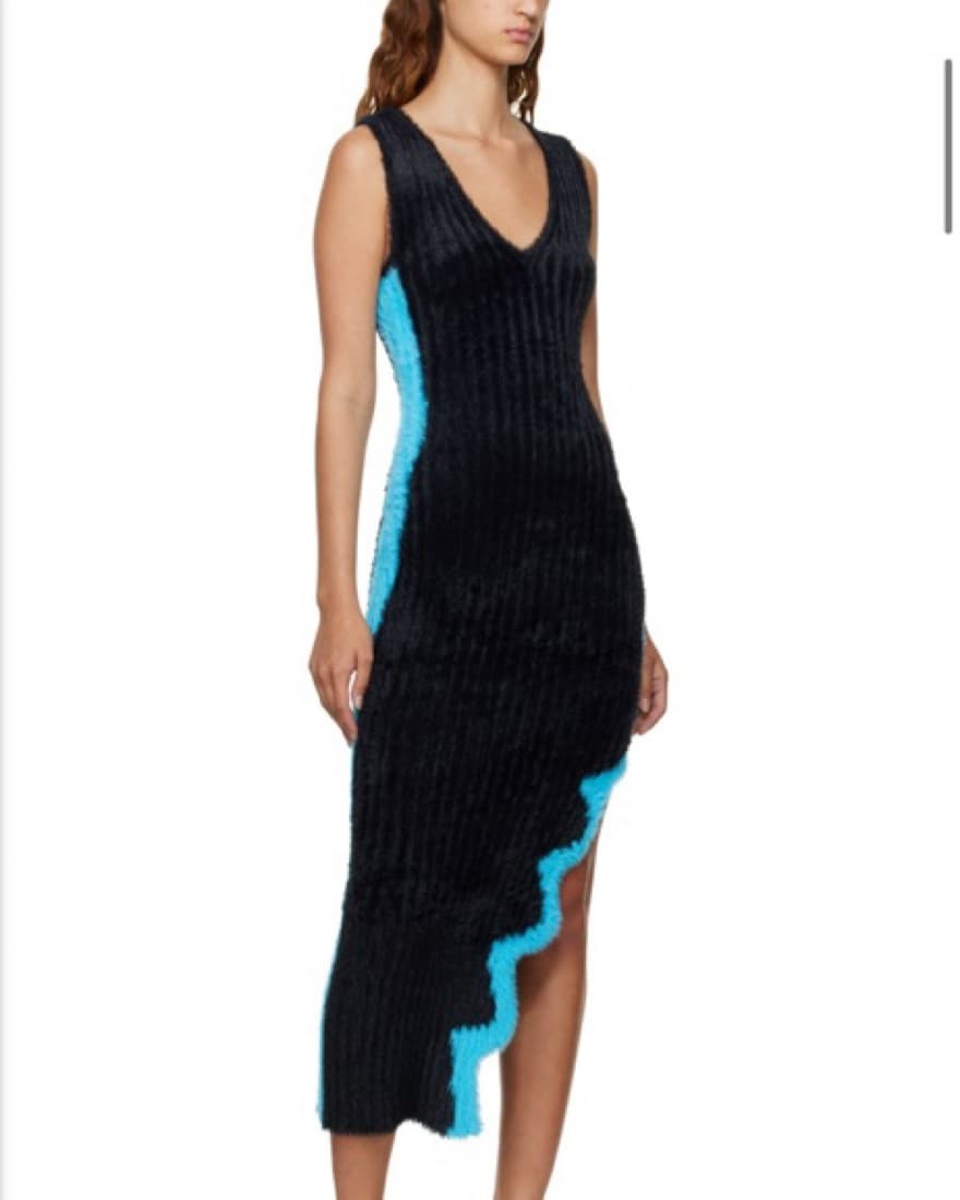 PH5 Black Saturn Faux-Fur Maxi Dress - Image 3