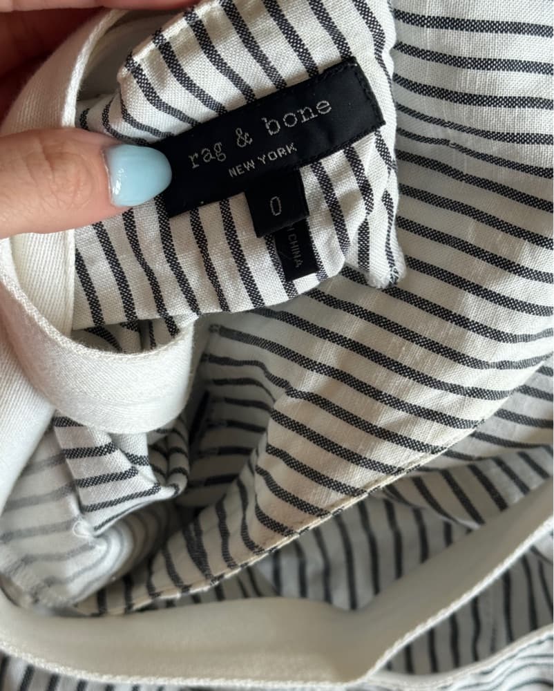 Rag & Bone Cropped Jumpsuit Striped - Image 4