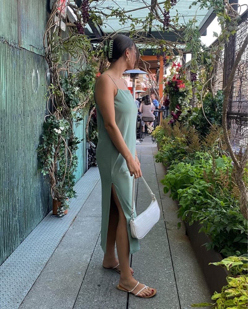 Chic Mint Maxi Slip Dress - Image 1
