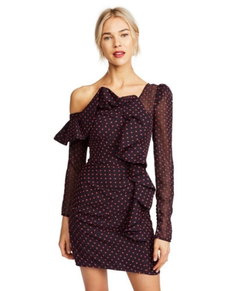 Self-Portrait One-Shoulder Mini Dress - Image 1