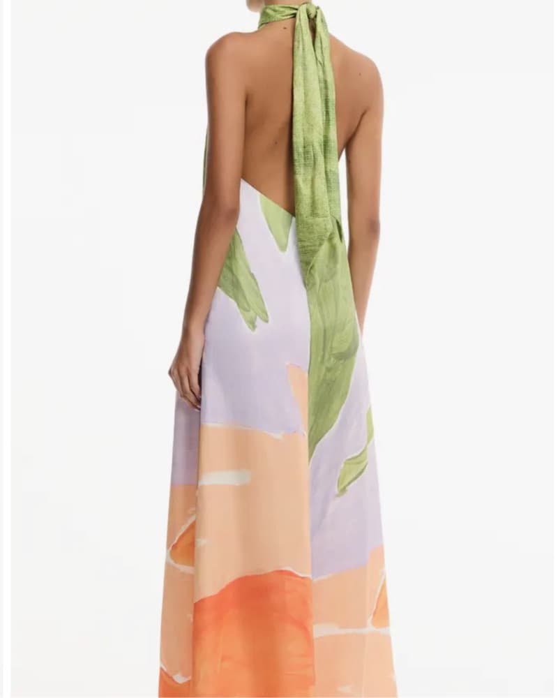 Vibrant Watercolor Maxi Dress - Image 2